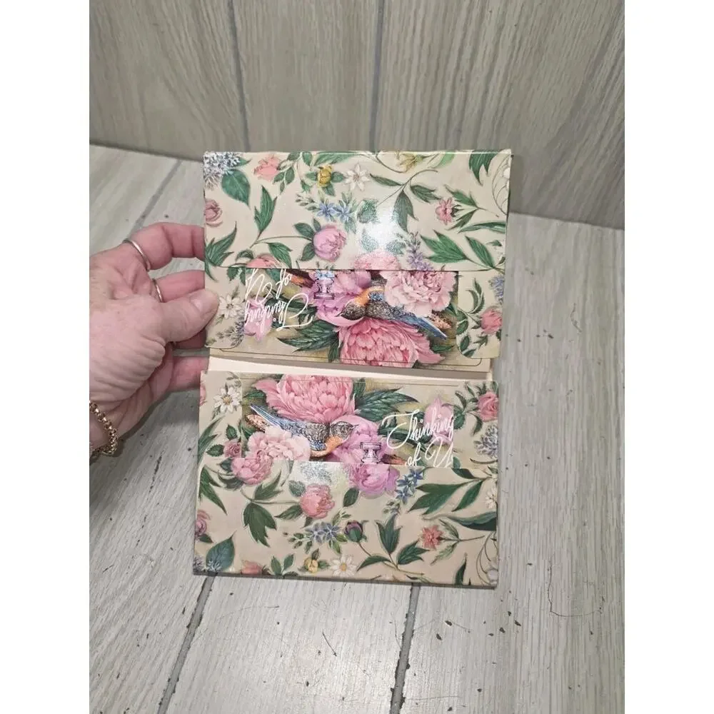 Vtg 1990 Avon Thinking Of You Bird Flowers Post Cards And Envelopes Beautiful